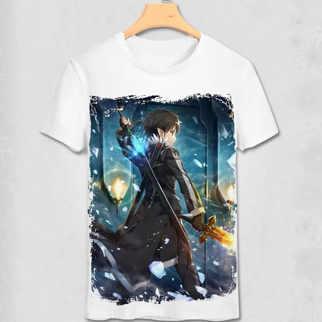 Sword Art Online T Shirt Asuna Kirito Kirigaya Kazuto Sao Cosplay Costume Anime Fashion Men Women T Shirt Tees New Cool Design