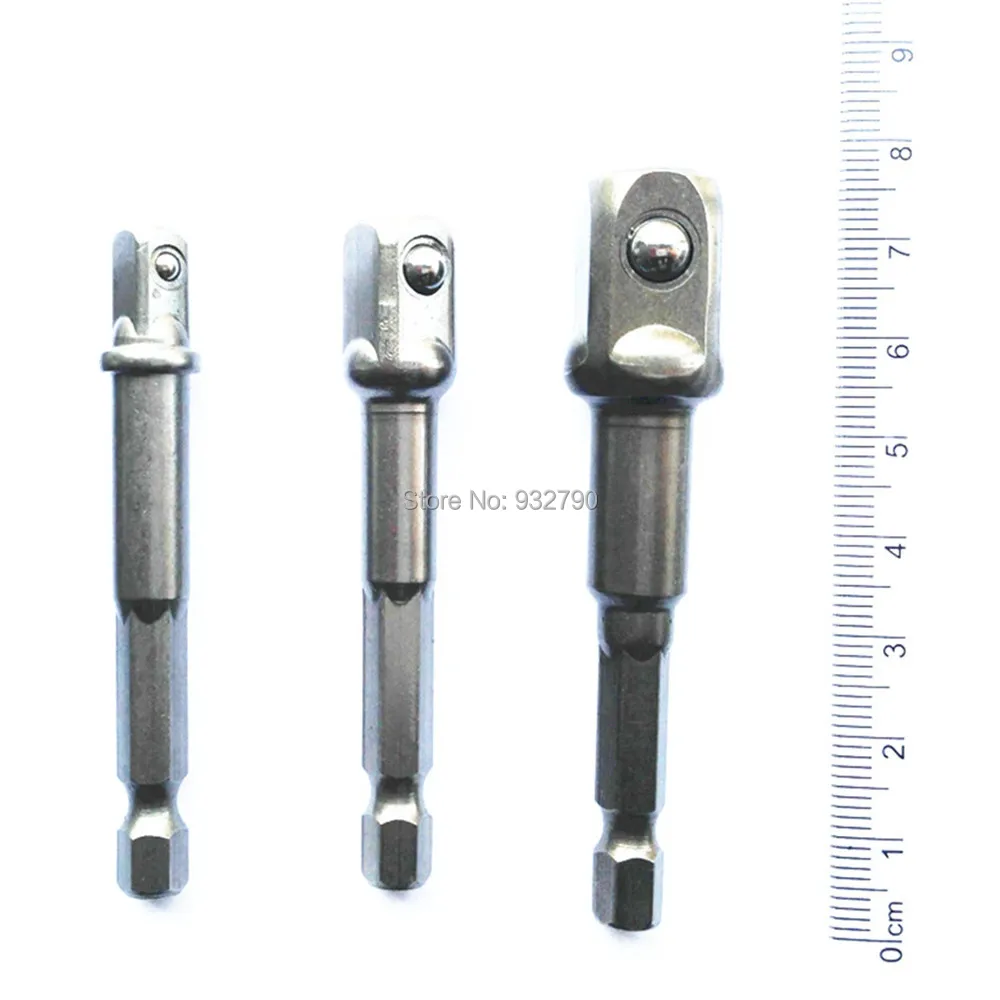 3 шт. 1/4 &quot3/8&quot 1/2 &quotнабор Шуруповёрты плац гнездо бит адаптер сверла диск