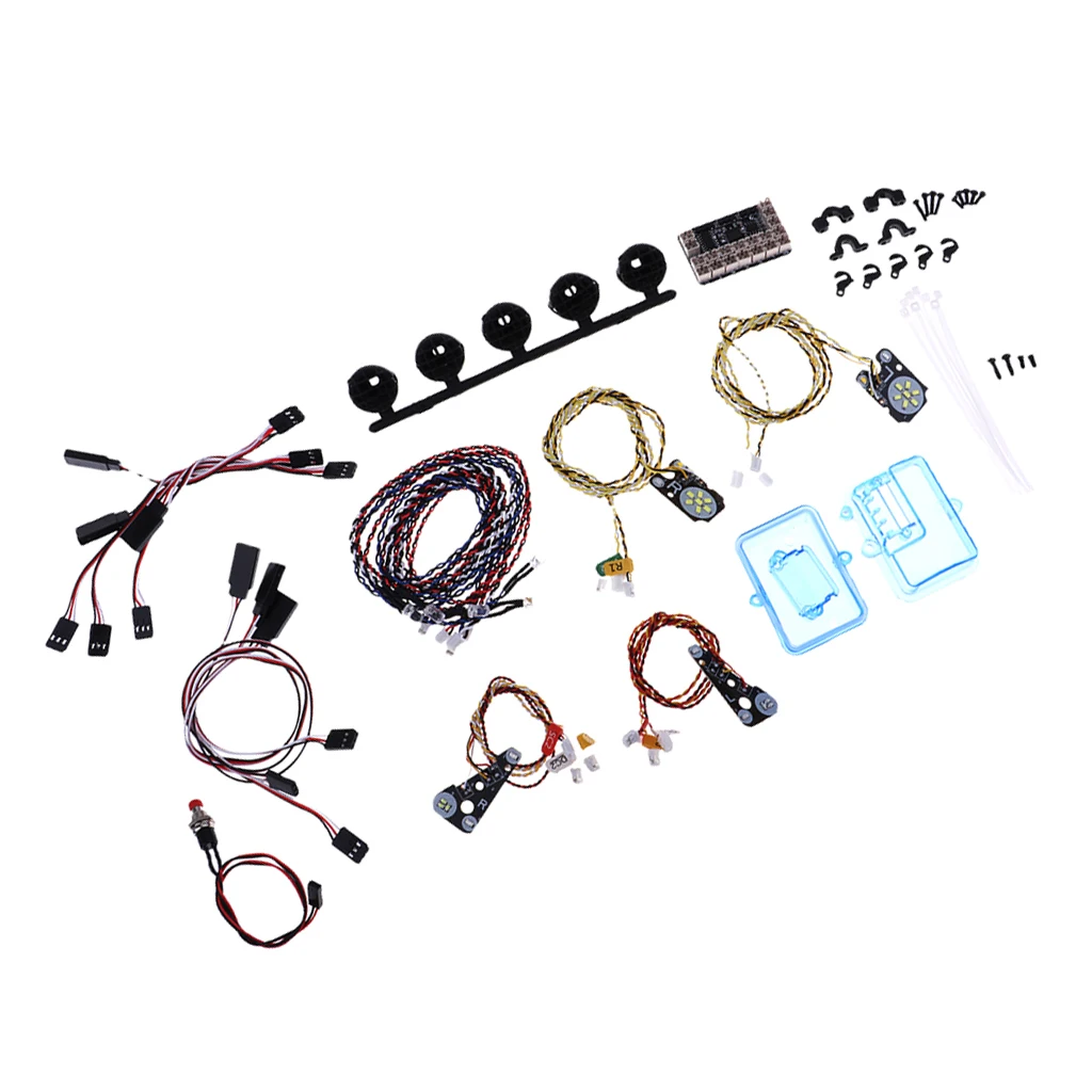 LED lights + IC Lamp Group Headlight Kit For TRAXXAS Trx4 RC Car Parts DIY Replacement Repair Accessories