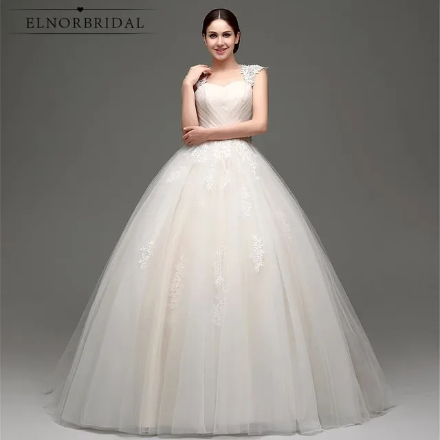 Champagne Ball Gown Wedding Dresses 2018 Hochzeitskleid Cap Sleeve ... Champagne Ball Gown Wedding Dresses 2018 Hochzeitskleid Cap Sleeve ...
