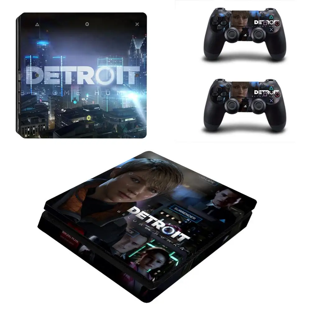 YSP4S-2184 Детройт: стать человеком PS4 тонкий кожи Стикеры наклейки предназначен для PlayStation4 Slim консоли и 2 контроллера - Цвет: YSP4S-2184