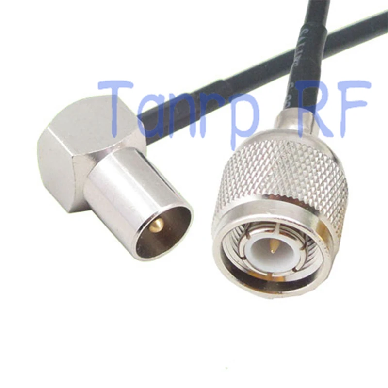 

6in TV male right angle 90 degree to TNC male plug RF connector adapter 15CM Pigtail coaxial jumper RG174 extension cord cable