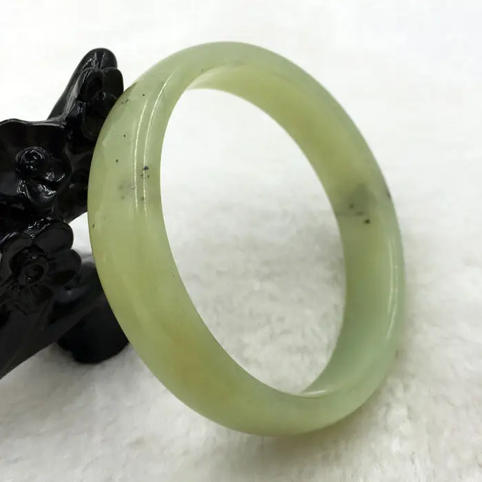 

A-1693 Chinese Beautiful Genuine Natural Green stone Gems Bracelet Bangle 59mm