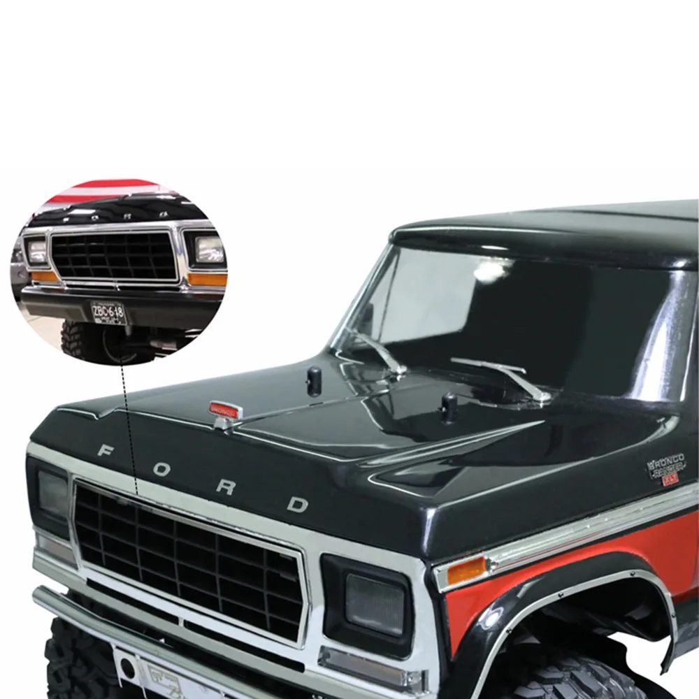 

Front Face Grille For DJ Traxxas TRX4 TRX 4 Ford Bronco Metal Front Air Intake Ornamental Strip RC Cars Spare Parts