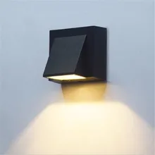 Современный прочный водонепроницаемый черный алюминиевый ledкрыльцо свет для сада вход в коридор настенный светильник 1/2 головок 110/220 В