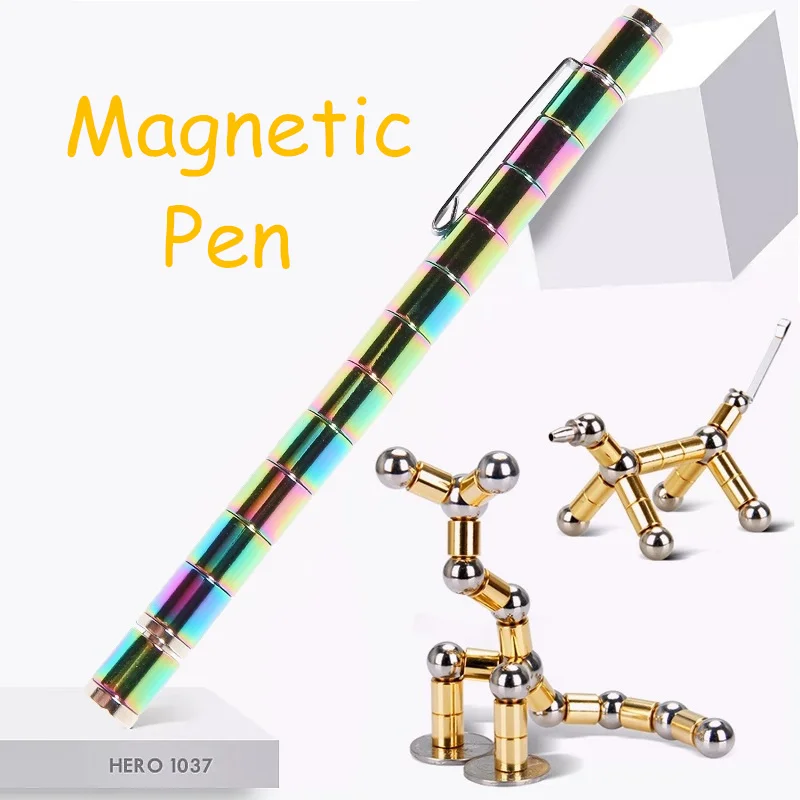 Online Bolígrafo táctil para teléfono bolígrafo magnético imán de Metal Modular Think Ink juguete lápiz táctil para iPhone iPad bolígrafo Polar de descompresión