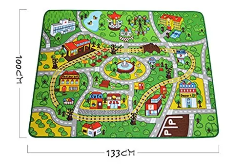 Экологические дети ковер Сити Центр карта улиц печатных смешно ковер для гостиной дома маленьких прикроватные ковер ребенка ползать коврик