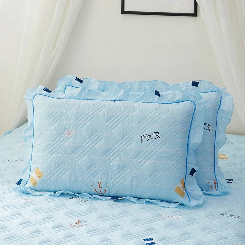 2 Pieces nordic thicken pillow case cotton stars printed pillow cover 48cmx74cm super soft sleep pillowcase high quality#sw - Цвет: -XHA-JMZT-19
