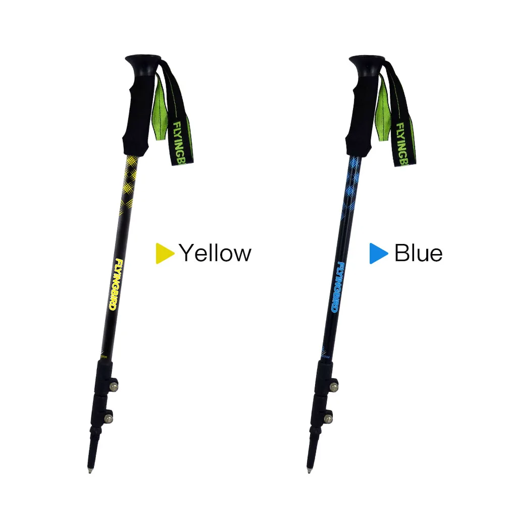 

1 Pair Adjustable Aluminum Trekking Pole Aluminum Alloy Walking Stick Collapsible Lightweight Quick Locks Sticks For Walking