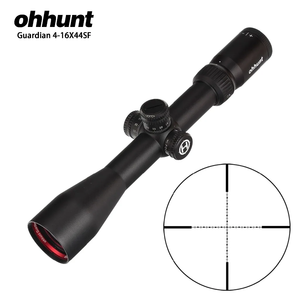 

Tactica ohhunt Guardian 4-16X44 SF Rifle Scope Side Parallax Turrets Lock Reset 1/2 Half Mil Dot Reticle Hunting Optical Sight