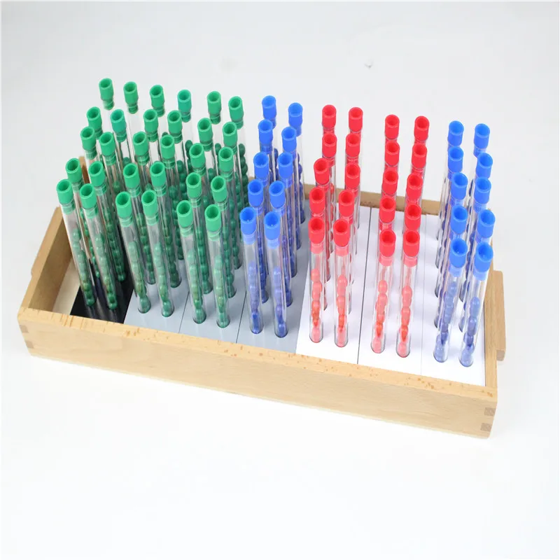 Montessori Kids Toy Baby Wood Tubes Long Division Group Learning Educational Preschool Training Bri