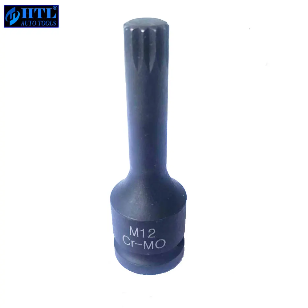 M12 1/" DR. Impact Spline Набор торцевых головок M5 M6 M8 M9 M10 M11 M12 длина 78 мм - Цвет: M12