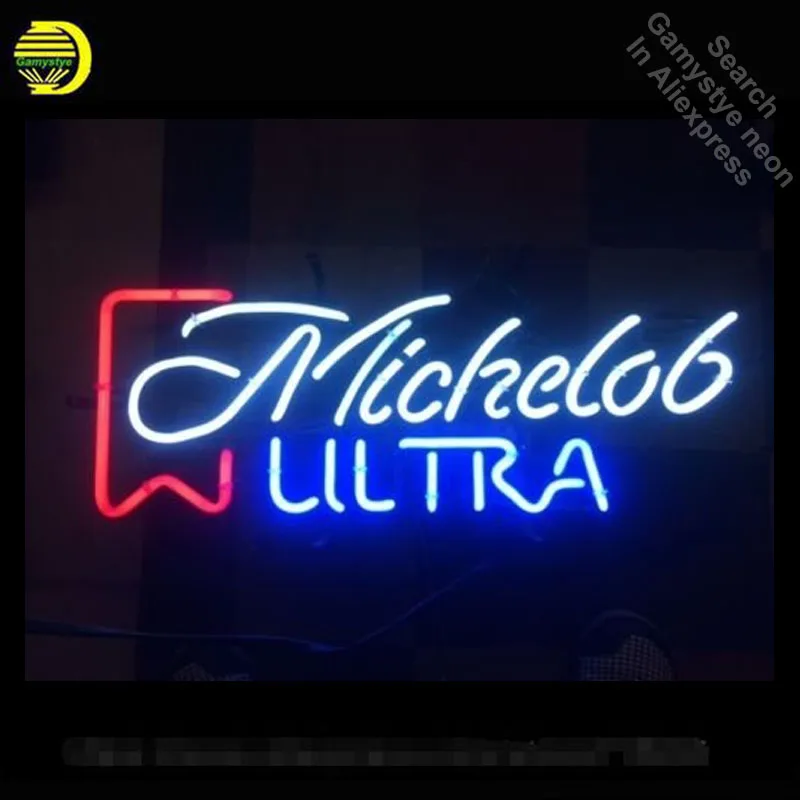 Michelob ультра неоновая вывеска неоновые лампы вывеска неоновая лампа для игровой комнаты настенная стеклянная трубка ручной работы знаковая вывеска магазин дисплей вывеска