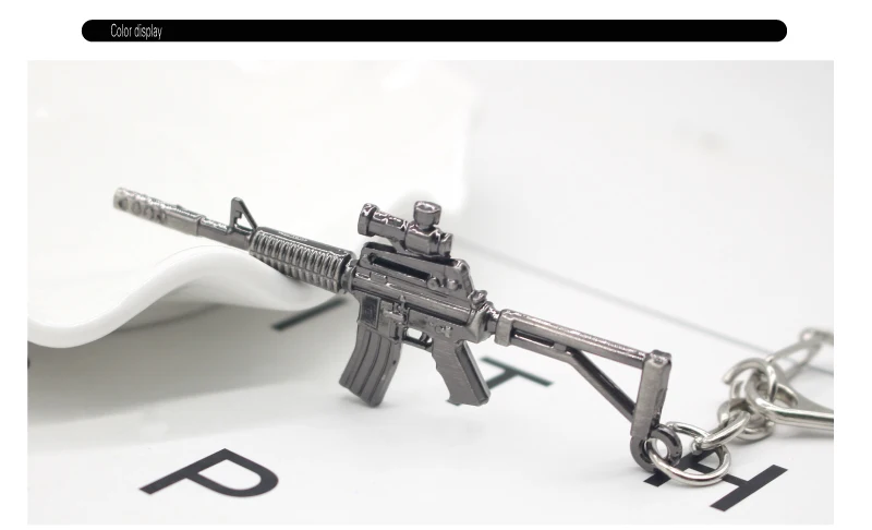 3D моделирование пистолет кулон брелок крутой мужской металлический оружие Модель AK47 M16 M4A1 AWM револьвер пистолеты брелок для автомобиля держатель