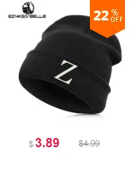 Beanie Hat Skullie Cap Slouchy Winter Embroidery Punk Cool Men Women Boy Girl Teens Street Dance- Alphabet H Name Abbreviation