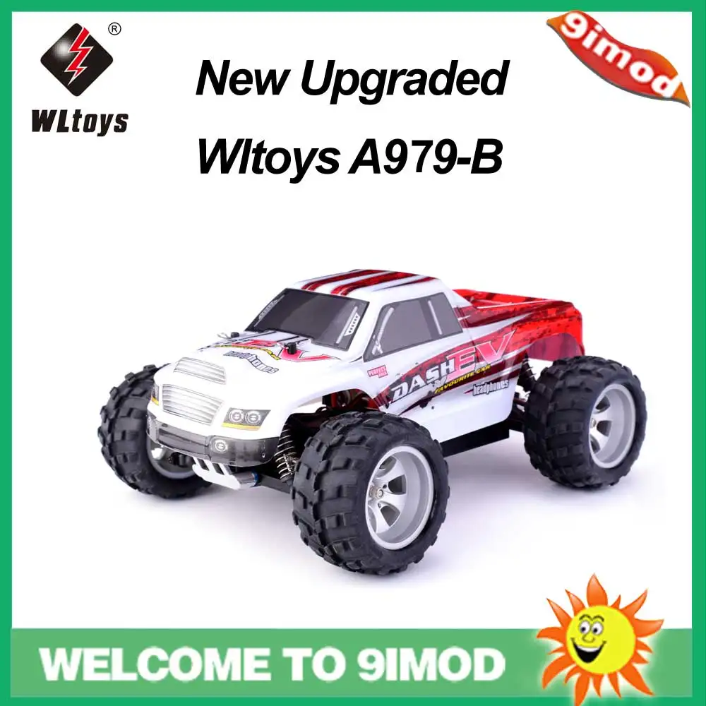 

Original Upgrade Wltoys A979-B 2.4G 1/18 4WD 70km/h RC Racing Car High Speed Bigfoot Car Red&white