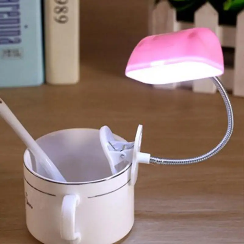 

Rectangular Retro 2LED Clip On Clamp Flexible Table Lamp Desk Book Lamp Night Light LED Christmas Party Light Halloween Lamp