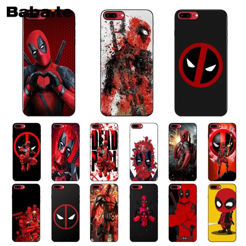 Babaite Marvel Hero Deadpool цветной милый чехол для телефона аксессуары Apple iPhone 8 7 6 6S Plus X XS MAX 5