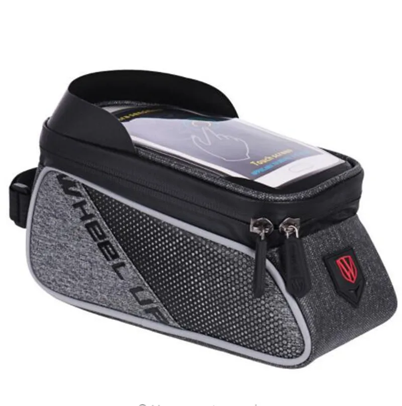 WHEEL UP Touch Screen Front Top Tube Bicycle Frame Saddle Bag Rainproof MTB Cycling Bag 6 Inch Bike Cell Phone Case Accessories WHEEL UP Touch Screen Front Top Tube Bicycle Frame Saddle Bag Rainproof MTB Cycling Bag 6 Inch Bike Cell Phone Case Accessories