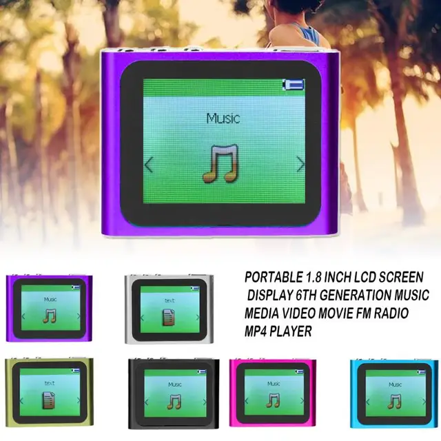 VODOOL 1.8 Inch TFT LCD Touch Screen Display MP3 MP4 Player 6th Generation Music Ebook Video Movie FM Radio Audio Player