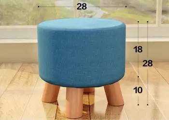 

28*28*28cm Fabric Ottoman sofa stool Soild wood Footstool Mushroom stool