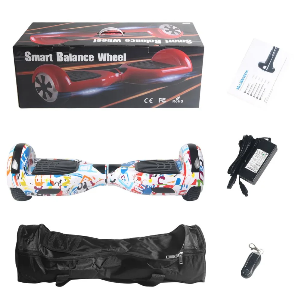 

6.5 Inch Self Balancing Electric Scooter LED Electric Skate Board Support Bluetooth Speaker Function with Remote Control and bag
