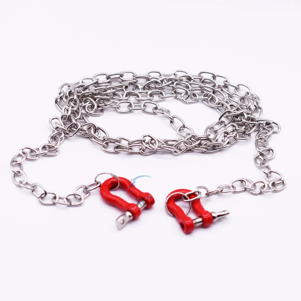 

Metal Alloy U Shape Trailer Tow Shackle Chain for 1/10 RC Rock Crawler Axial SCX10 D90 CC01 TRX-4 TRX4 Accessory