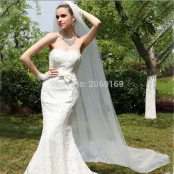 300 см 2019 новый стиль один слой 3 м белый свадебные вуаль легкая Тюлевая с расческой Flor Cabelo Casamento Noiva