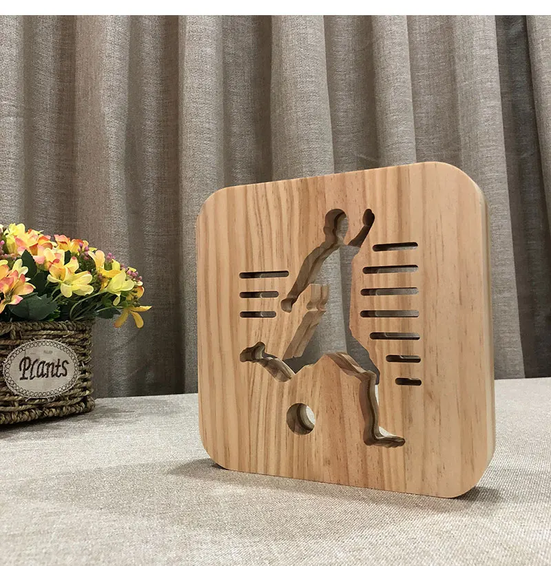3D Wooden Night Light Football Sports Decor Nightlight 3D Visual UBS Desk Table Lamps For Kids Baby Bedroom Decorative Lighting (2)