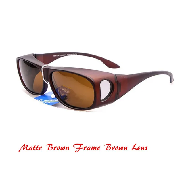Unisex Polarized Fit Over Glasses Sunglasses Wrap Around Prescription