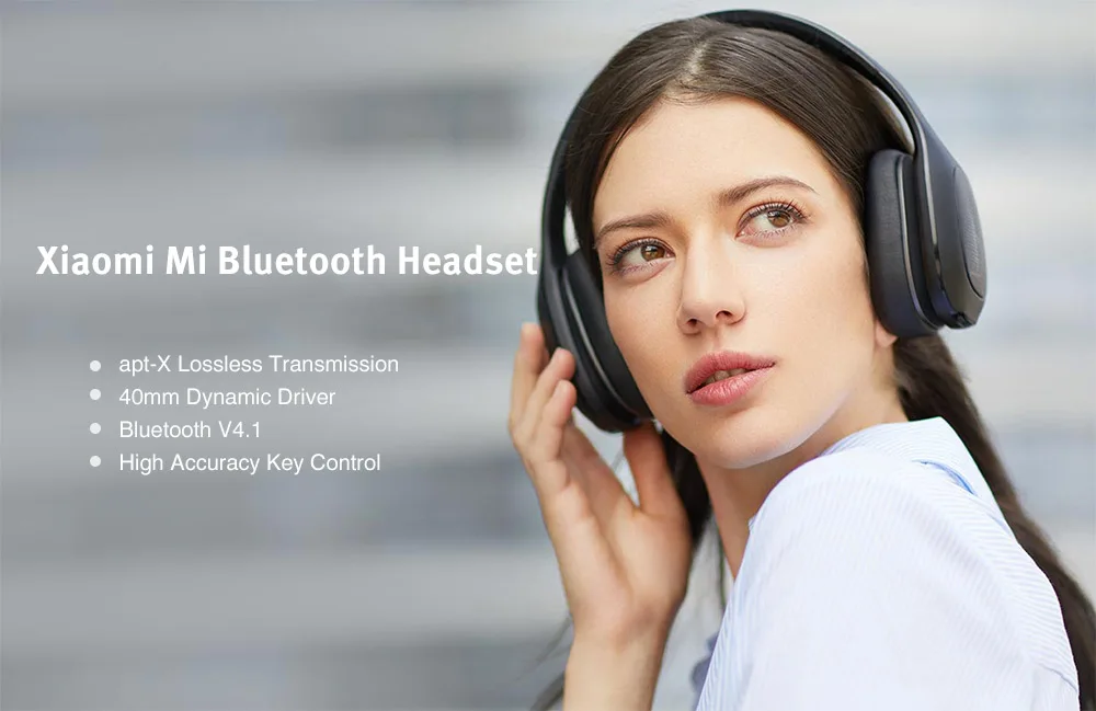 Xiaomi Mi Bluetooth беспроводные наушники 4,1 версия Bluetooth наушники aptX 40 мм динамическая ПУ гарнитура для мобильных телефонов игр