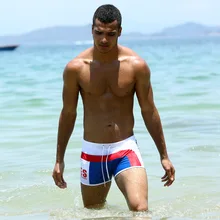 Мужские пляжные шорты летние мужские плавки быстросохнущие пляжные шорты для плавания Водонепроницаемые шорты с эластичной резинкой на талии спортивные шорты для фитнеса