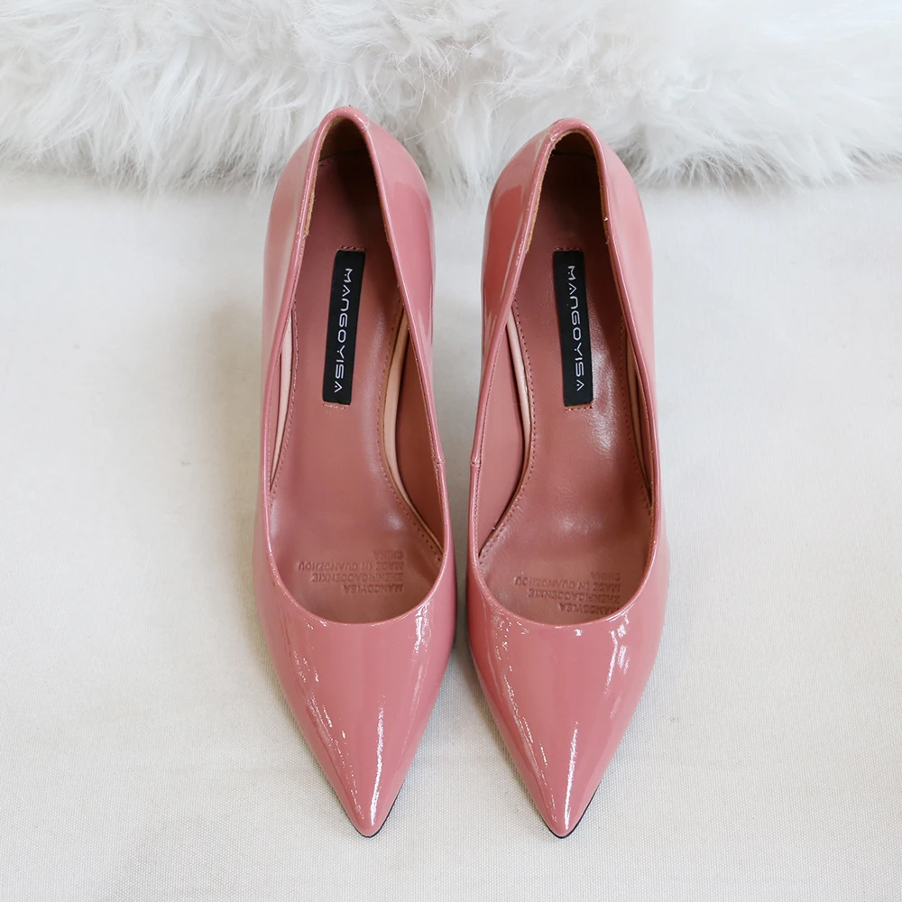 Pointed High Heels/Women's Pumps Are Designed For Elegant Fashion Women For Party And Made Of Genuine Leather 2019 MANGOYISA