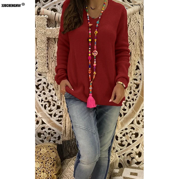 

Womens Sweater 4XL 5XL Pink Long Coat Plus Size Women Casual Full Solid Sueter Mujer Long Sweater Harajuku Luxury Streetwear New