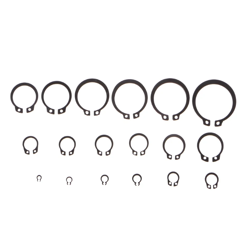 

300PCS 18 Sizes Circlip Set External Retaining Cir Clip Circlips Snap Ring Assortment Circlip Set Hardware Accessories New