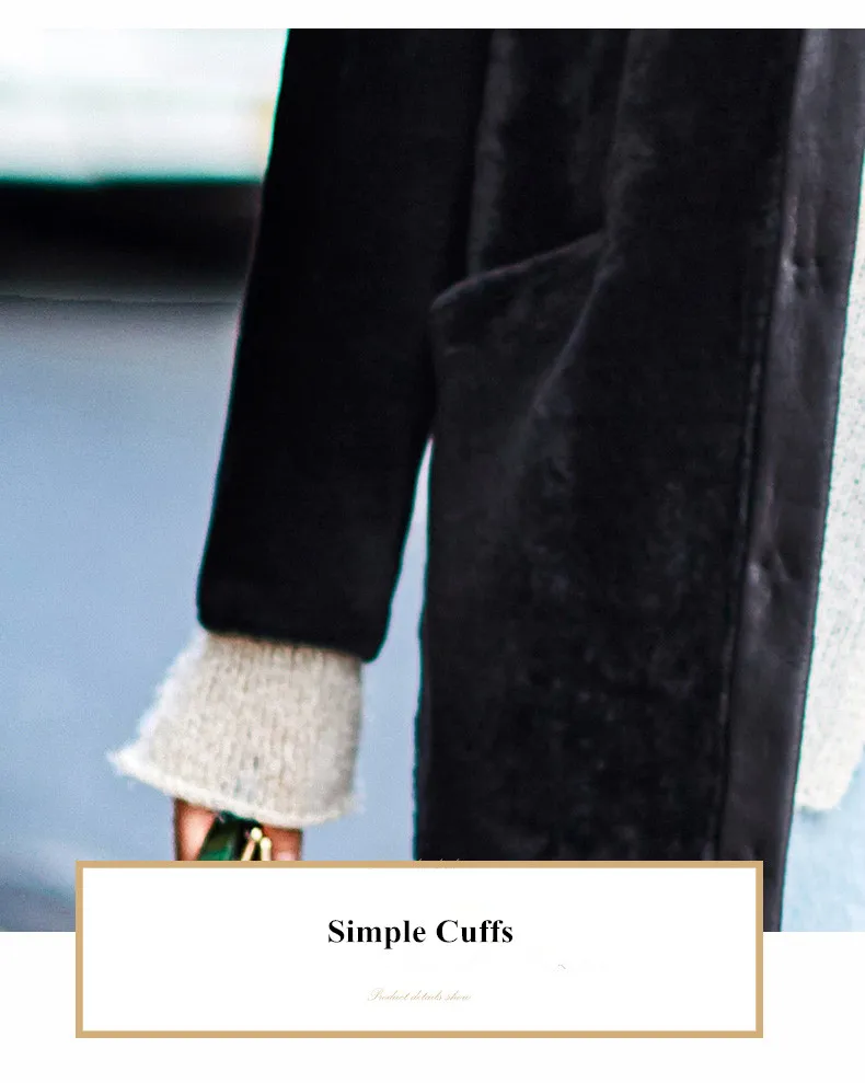 Clearance AYUNSUE Real Fur Coat Sheep Shearling Jacket Long Sheepskin Winter Jackets for Women 2019 Double-faced Natural Fur Coats WYQ2043 6