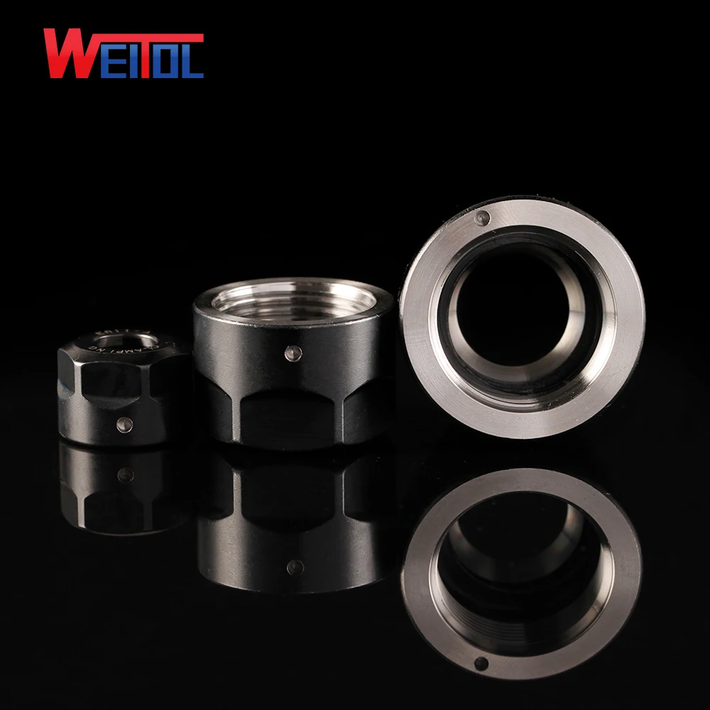 WeiTol 1pcs/lot CNC Dynamic balance nut Collet Chuck Repair Parts High Speed ER11 ER16 ER20 ER25 ER32 Clamping Hex Nuts