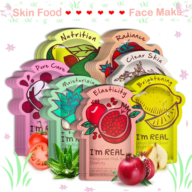 I'm REAL Tony moly Корейская листовая маска для лица увлажняющая сужение пор