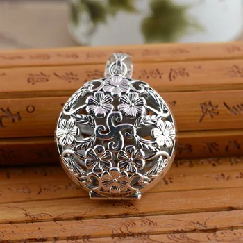 

S925 silver jewelry wholesale new gawu box hollow blossoming open Woman's silver pendant