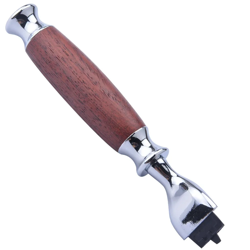 

high quality wood razor M3 triple blades shaving razor rosewood shaving razor luxury consumption wooden handle razor