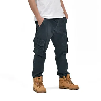 

Fashion Tooling Style 2019 New Men's Casual Pants Autumn and Winter Loose Straight Pants Size 30-38