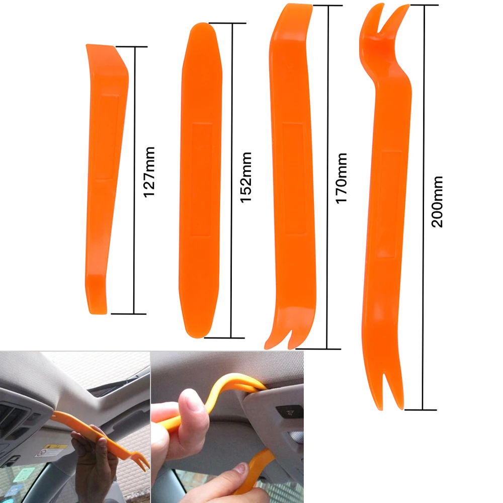 

4Pcs Car Door Clip Panel Removal Tools Automobile Audio Video Dash Installer Removal Pry Tool Plastic Trim Panel Repair Tools