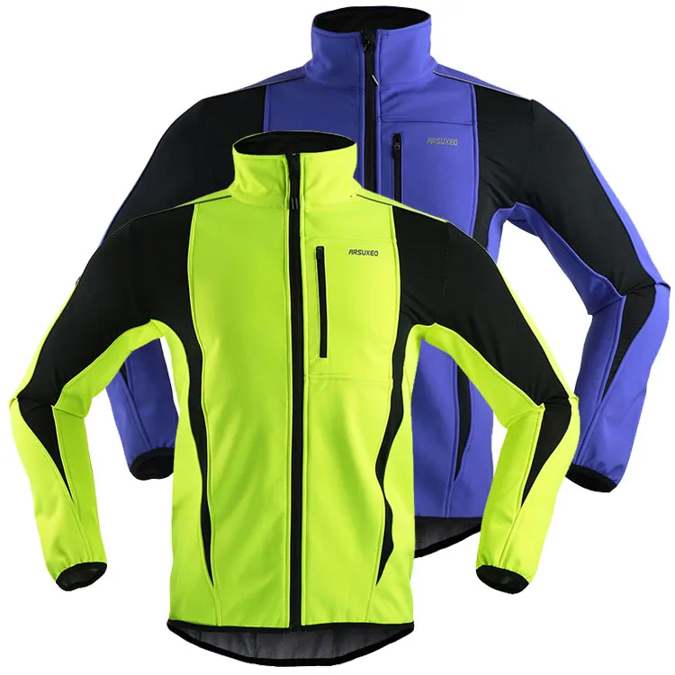 ARSUXEO Thermal Cycling Riding Jacket Winter Warm Up Bicycle Clothing