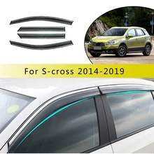 for Suzuki SX4 Hatchback 2006-2019 Smoke Deflector Sun Rain Visor Guard Wind Deflectors Car Styling Front Rear Shade Vent Window