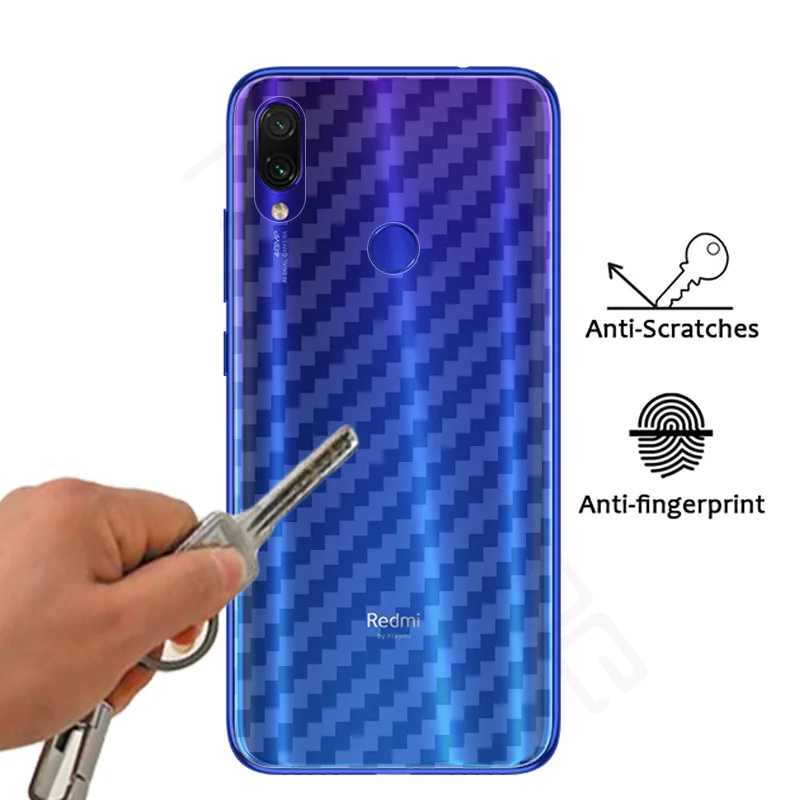 

For Xiaomi Redmi Note 7 7 por Phone 3D Carbon Fiber Protective Back Film Screen Protector Film Sticker Xiaomi Hongmi Note 7 7pro