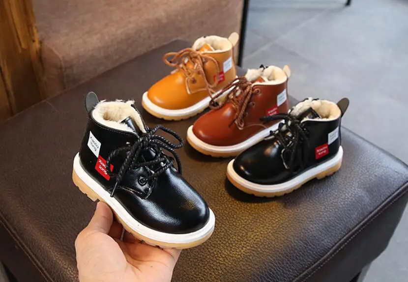 Children's plus velvet snow boots-12