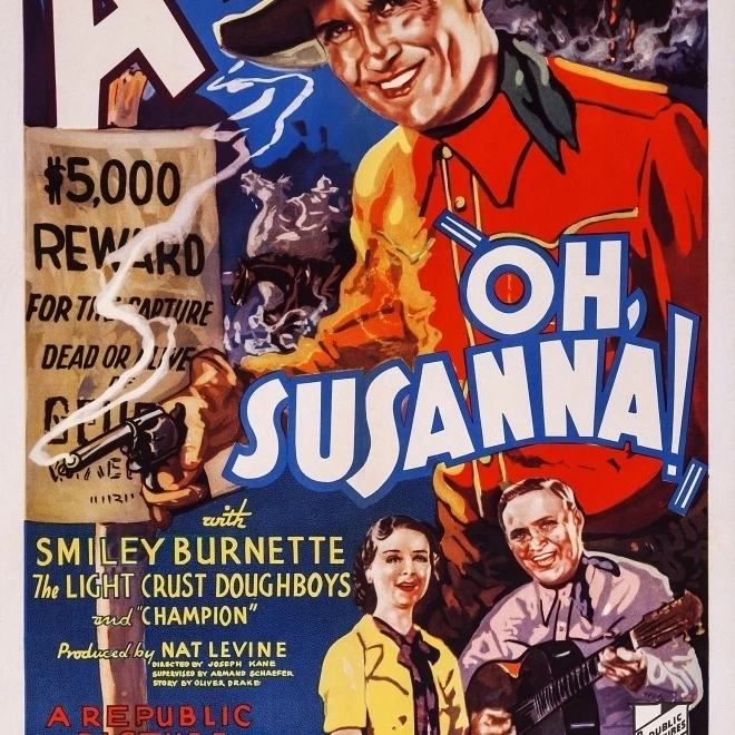 Oh Susanna! Us Poster Top: Gene Autry; Bottom: Frances Grant Gene Autry 1936 Movie Poster Masterprint (24 x 36)