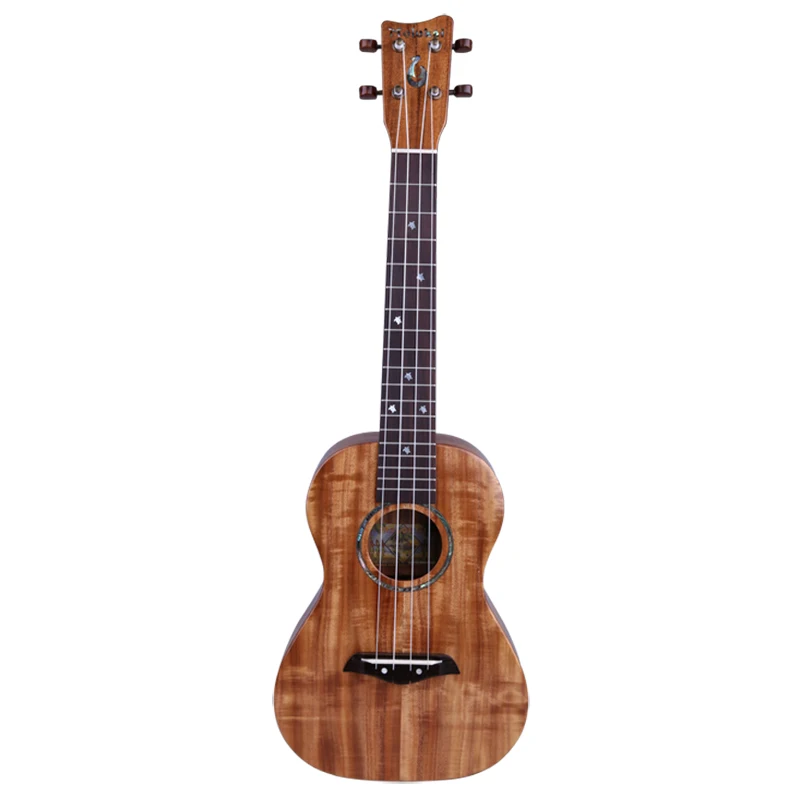 

molokia koa acacia concert tenor all solid ukulele with abalone