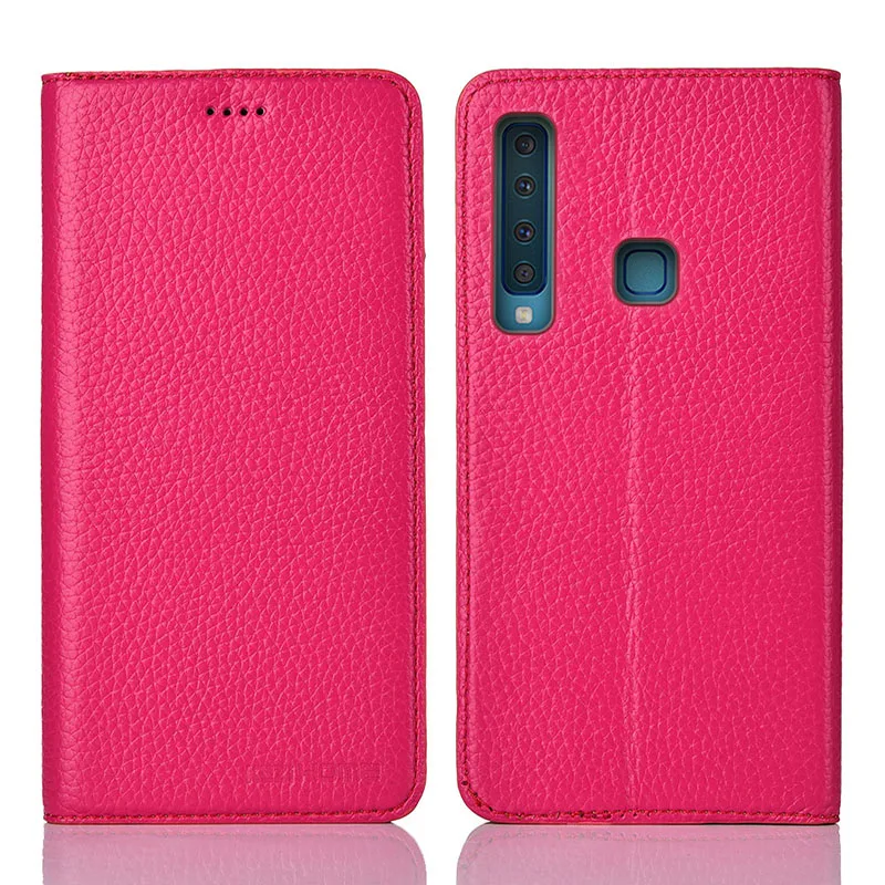 Для samsung Galaxy A9 чехол KEZiHOME личи Натуральная кожа флип Стенд кожаный чехол для samsung A9 A920 чехол для телефона s