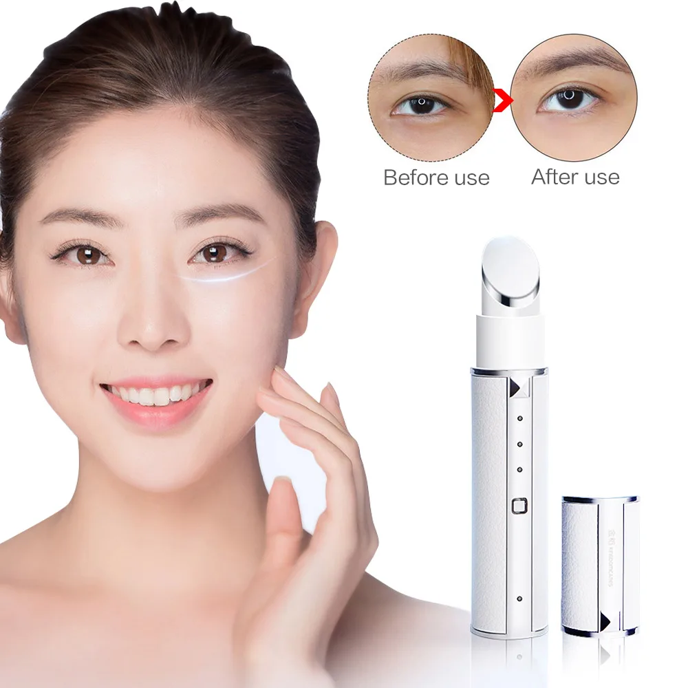 

USB Eye Massager Pen Thermal Eye Lip Lifting Skin Care Anti Aging Remove Wrinkle Dark Circle Eye Vibration Massage Face Care